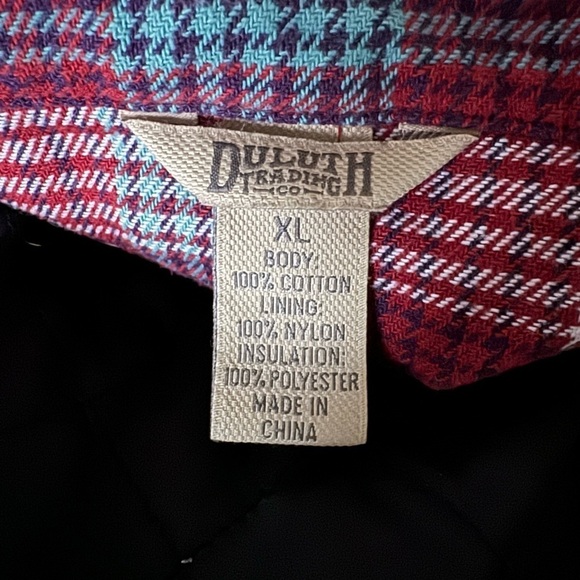 Duluth Trading Co. Women’s Plaid Flannel Shacket XL Eclectic Grandpa - Picture 6 of 9